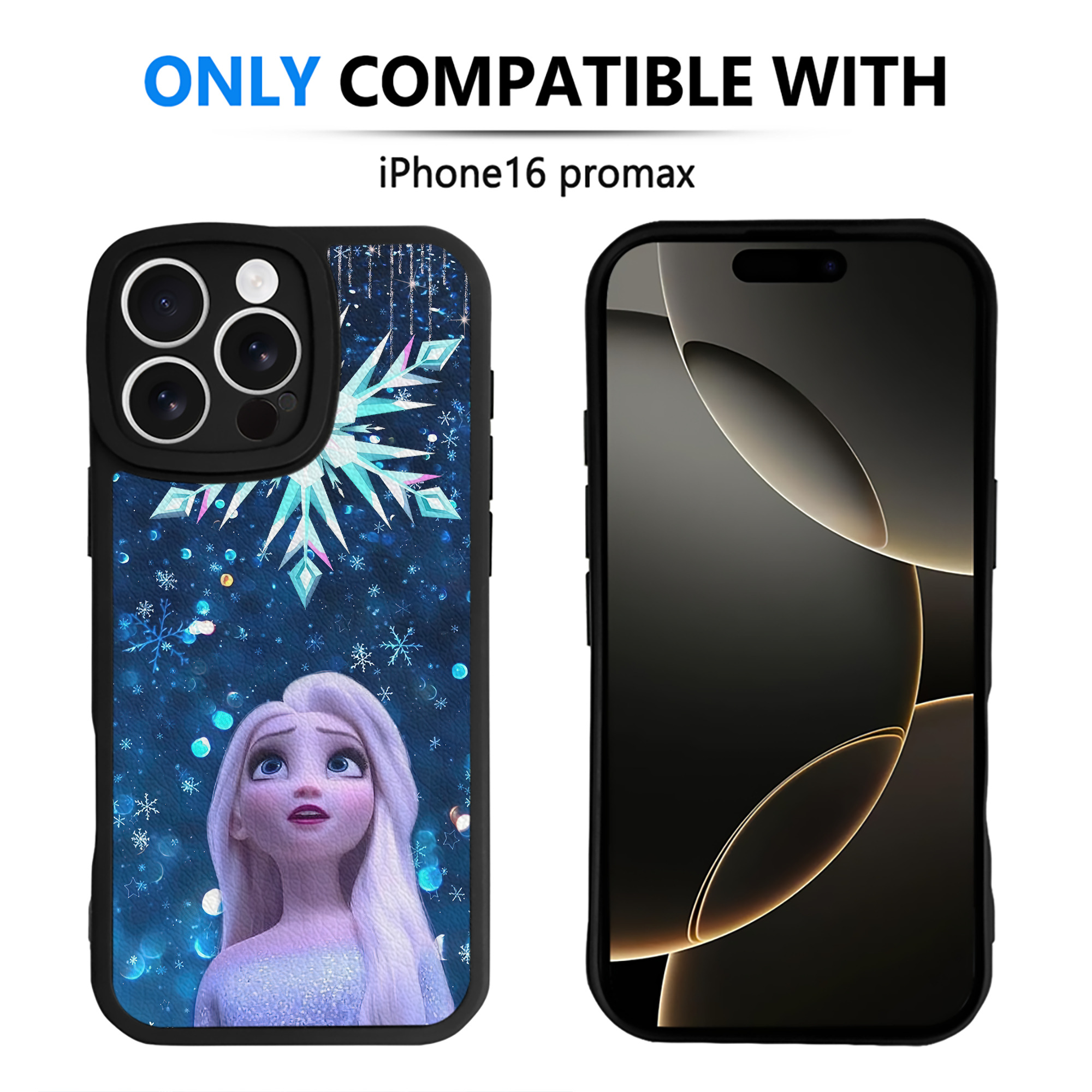 （画像用） アナと雪の女王 アンナ エルサ Frozen Anna Elsa 【iPhone 16シリーズ対応】シリコンスマホケース（レザー調） 材質：シリコン